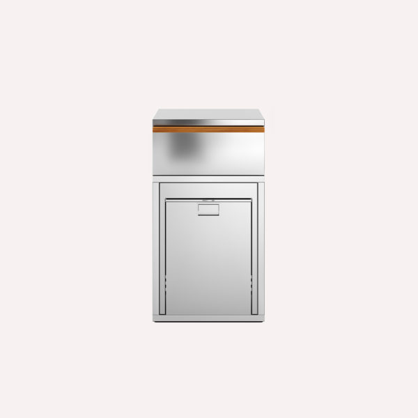 Open Kitchen Frame 50 f. Fridge - Brushed Stainless Steel, Module Drawer 50